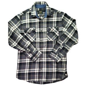 Jachs Heritage Flannel Shirt Medium Mens Gray Outdoors‎ Work Play Hunting Grunge